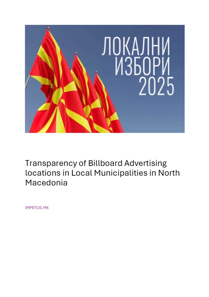 Transparency of Billboard Advertising locations in Local Municipalities in North Macedonia