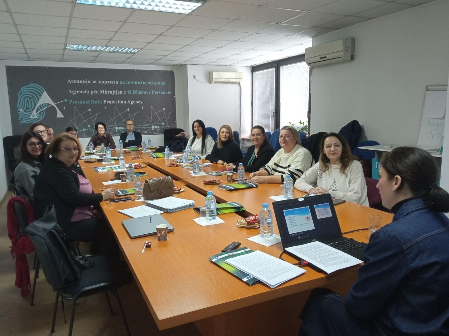 Group of professionals at a co-financing workshop for MKSAFENET project.