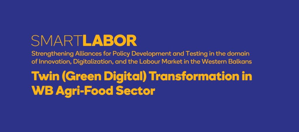 Visual representing twin green and digital transformation in Western Balkans' agri-food sector.